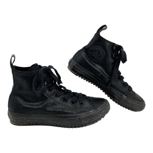 Converse Black Metallic High Top Sneakers | Size 7 - Picture 1 of 10